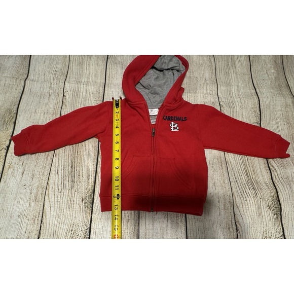 St. Louis Cardinals Genuine Merchandise Jacket Hoodie Zip Up Sweatshirt Sz 3T H3 - Picture 4 of 8